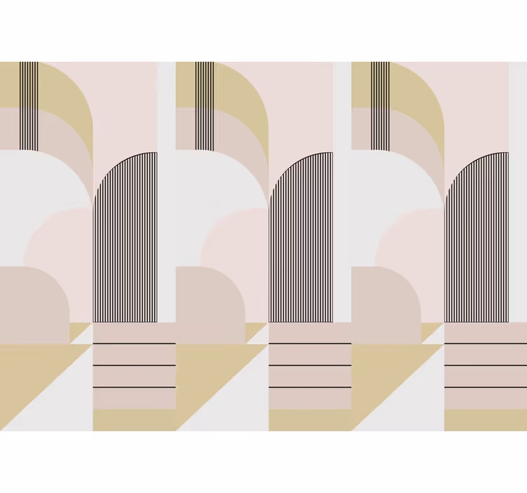 Fototapete modern mit geometrischen bogenmustern - TenStickers