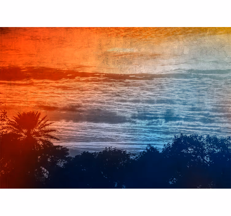 Fototapete landschaft dämmerung über den wellen - TenStickers