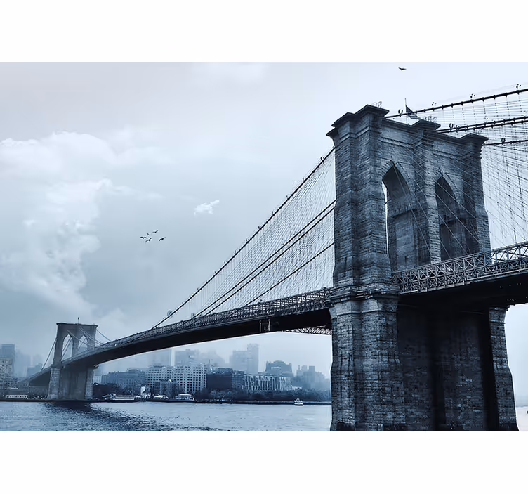 Fototapete new york szene brooklyn bridge - TenStickers