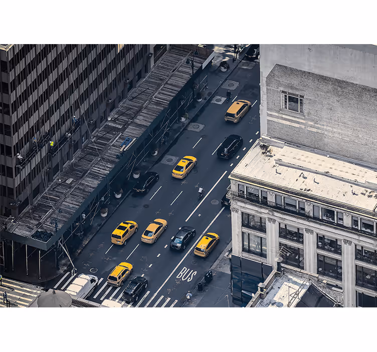 Fototapete New York geschäftige gelbe taxis - TenStickers