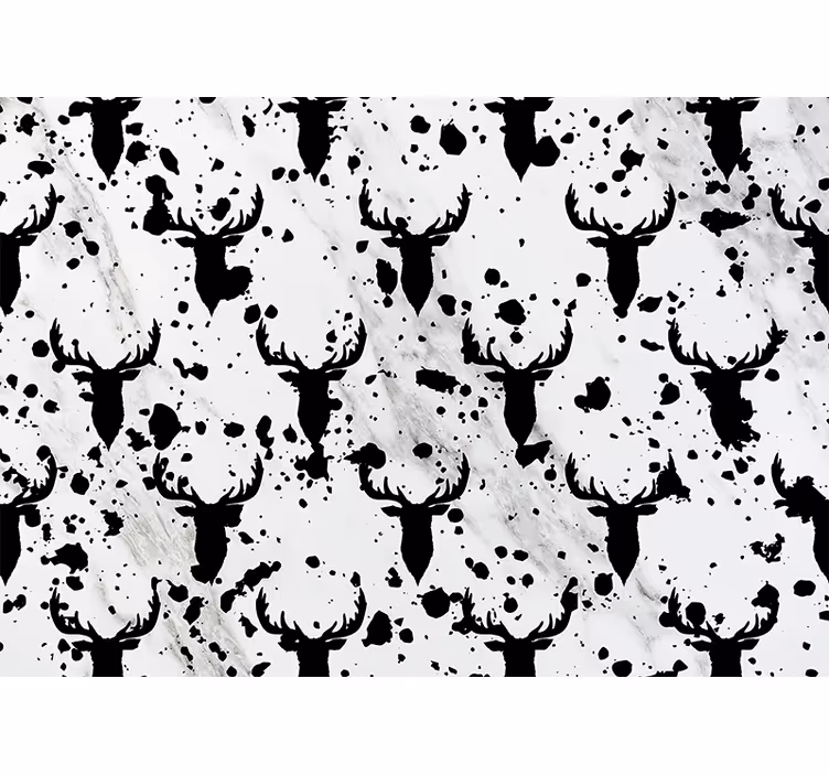 Fototapete tiere hirschsilhouette muster - TenStickers
