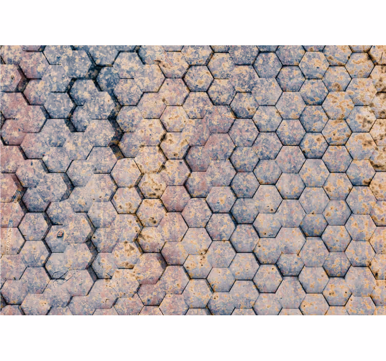 Fototapeten muster hexagonales steinmuster - TenStickers