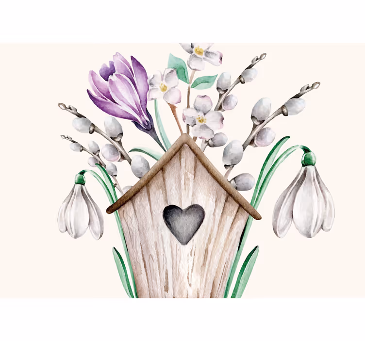 Fototapete blumen landhausblumenarrangement - TenStickers