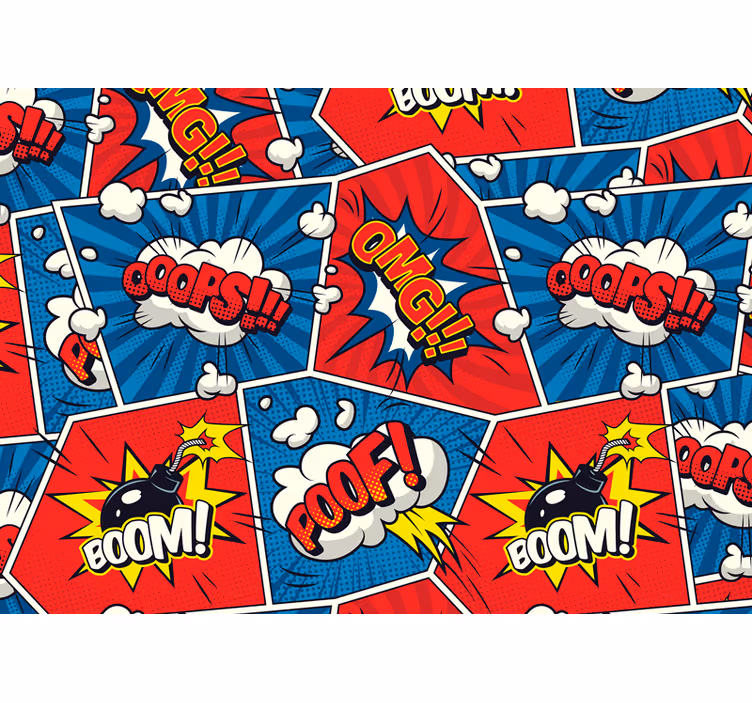 Fototapete Vintage Komischer boom - TenStickers