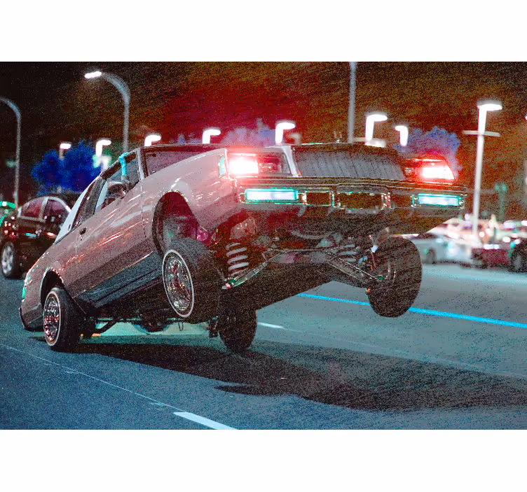 Fototapete fahrzeuge klassische auto-stunts - TenStickers