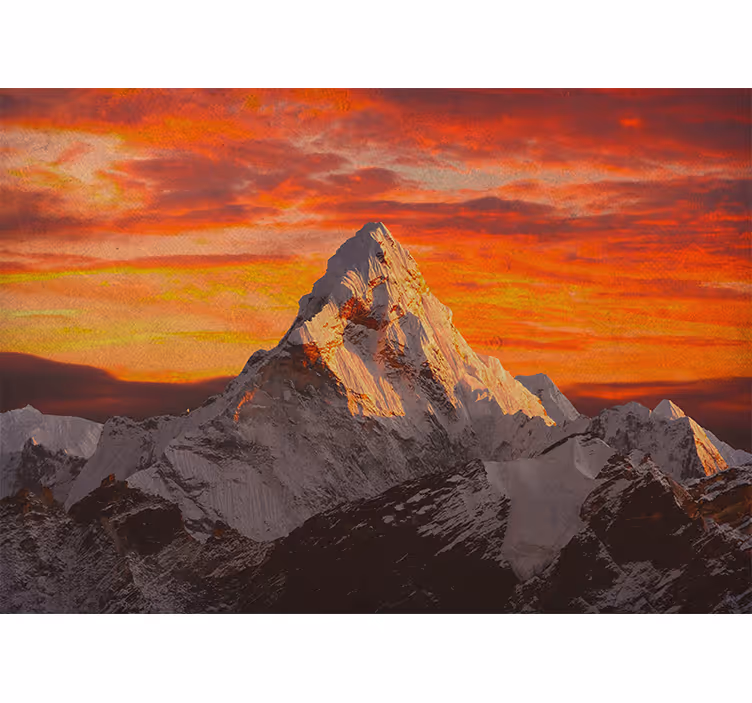 Fototapete Berge Sonnenuntergang in den bergen des himalaja - TenStickers