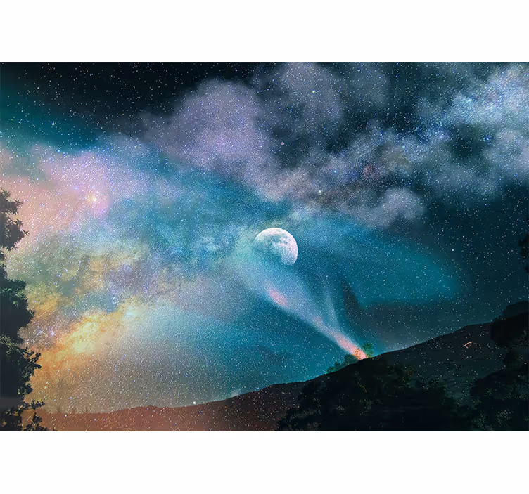 Fototapete Weltraum himmlischer mondlichtnebel - TenStickers
