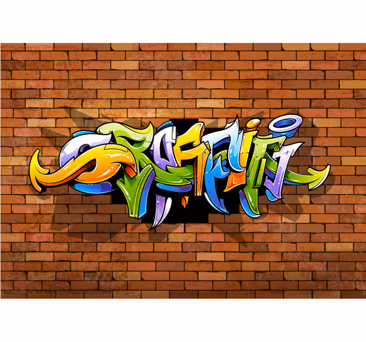 Fototapete Musik 3d-graffiti-wand - TenStickers