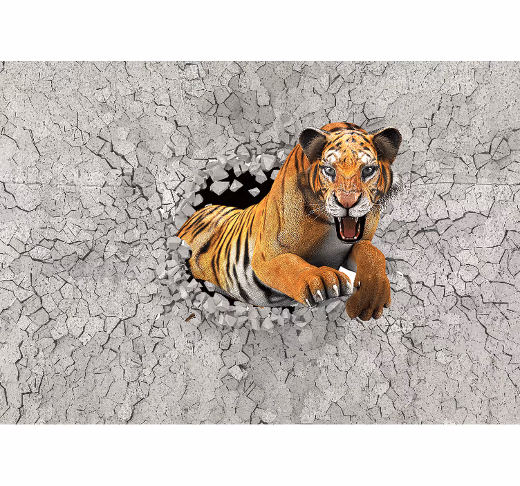 Fototapete tiere tiger durchbruch - TenStickers