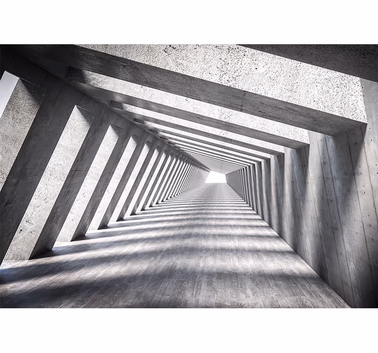 Fototapete 3D Mysteriöser tunnel 3D - TenStickers