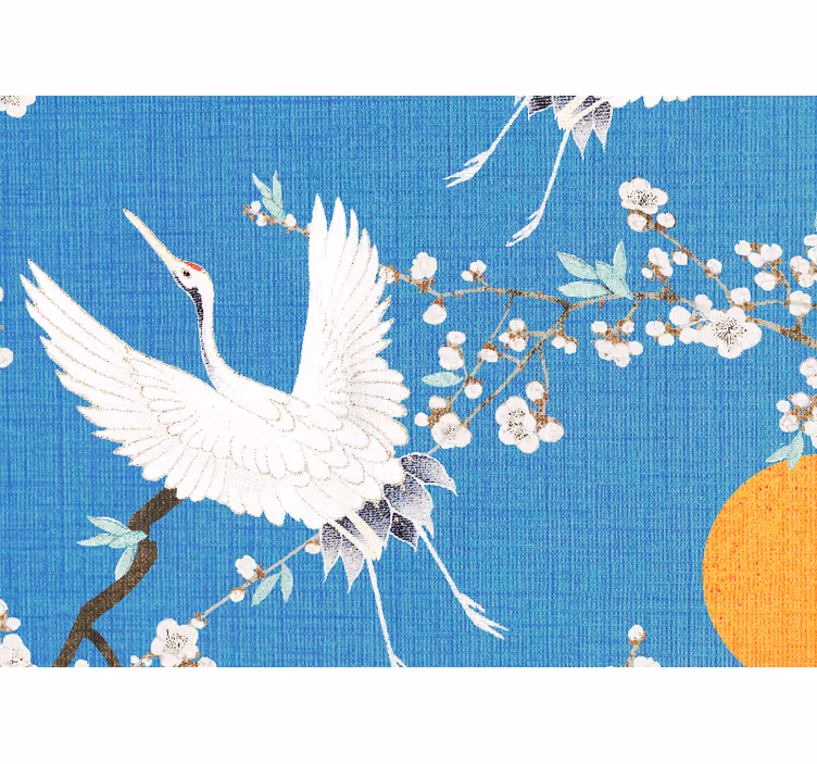 Fototapete löwe mit anmutigen kranusblüten - TenStickers