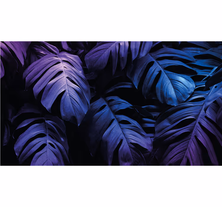 Fototapete Andere Blumen Neon exotisches blatt - TenStickers