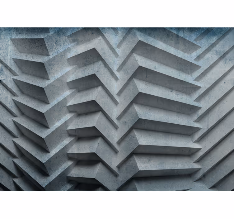 Fototapete 3D Geometrische formen mit tiefen - TenStickers