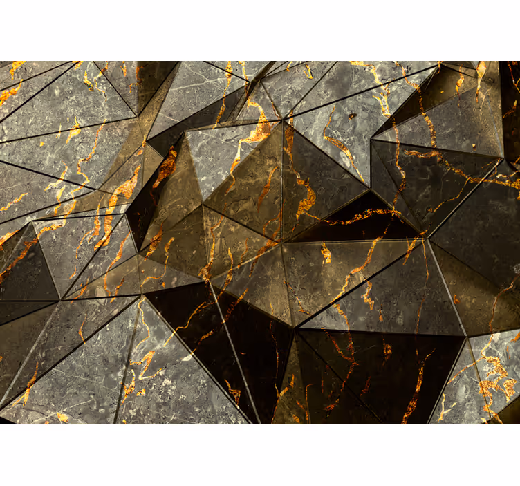 Fototapeten muster geometrisches steinemblem - TenStickers