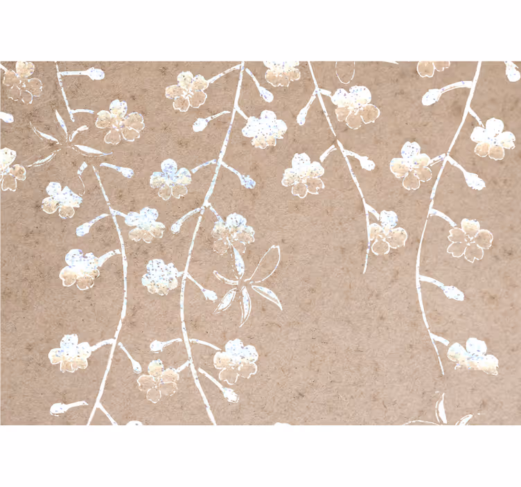 Fototapete blumen zarte blumenzweige - TenStickers