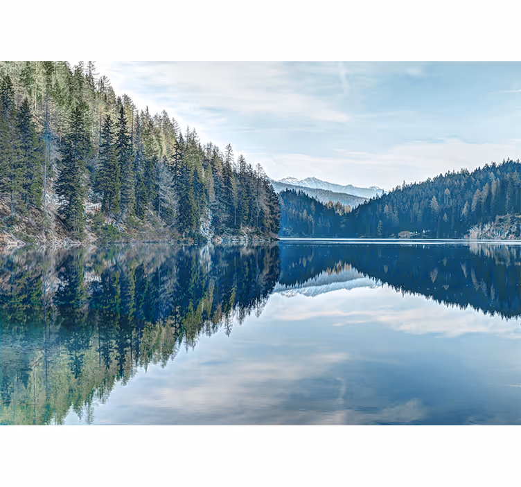 Fototapete landschaft ruhiger bergspiegel - TenStickers