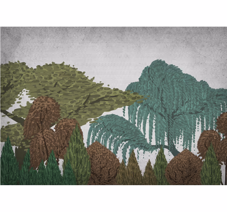 Fototapete natur lebendige blattlandschaft - TenStickers