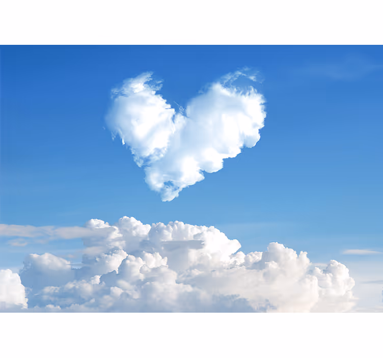 Fototapete Himmel Himmel herz fotografie - TenStickers