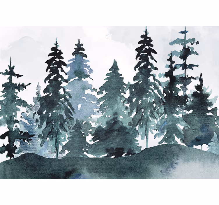 Fototapete natur majestätische kiefernlandschaft - TenStickers