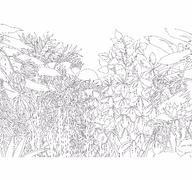 Fototapete blumen im floralen naturmuster - TenStickers