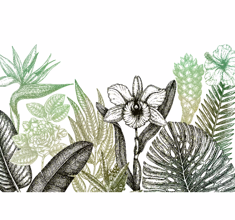 Fototapete blumen im botanischen floraldesign - TenStickers
