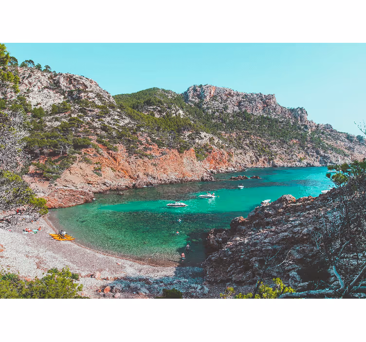 Fototapete landschaft bucht mit meerblick - TenStickers