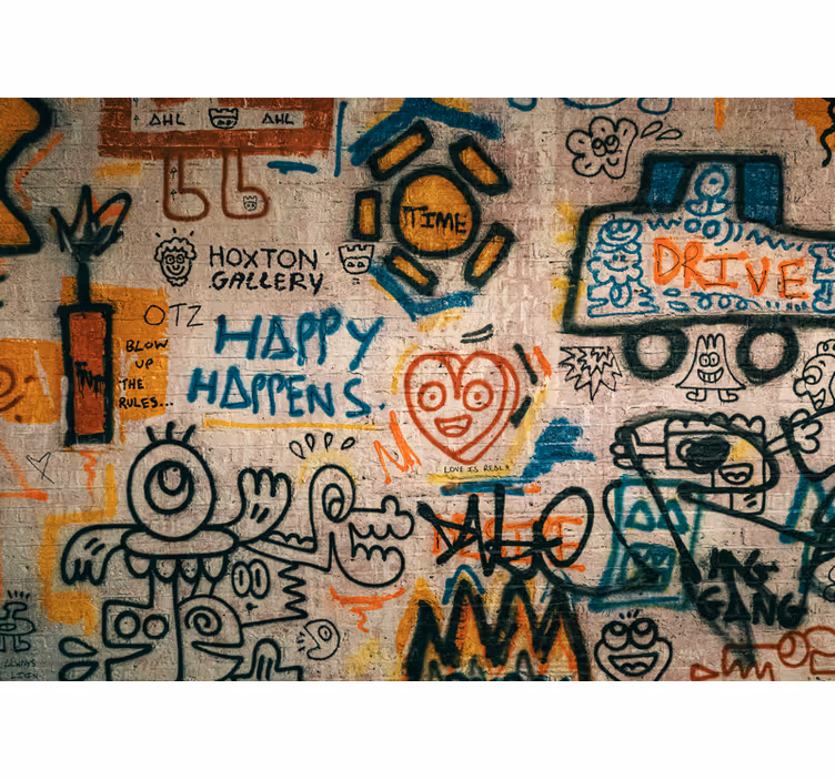 Fototapete graffiti bunte straßenkunst - TenStickers
