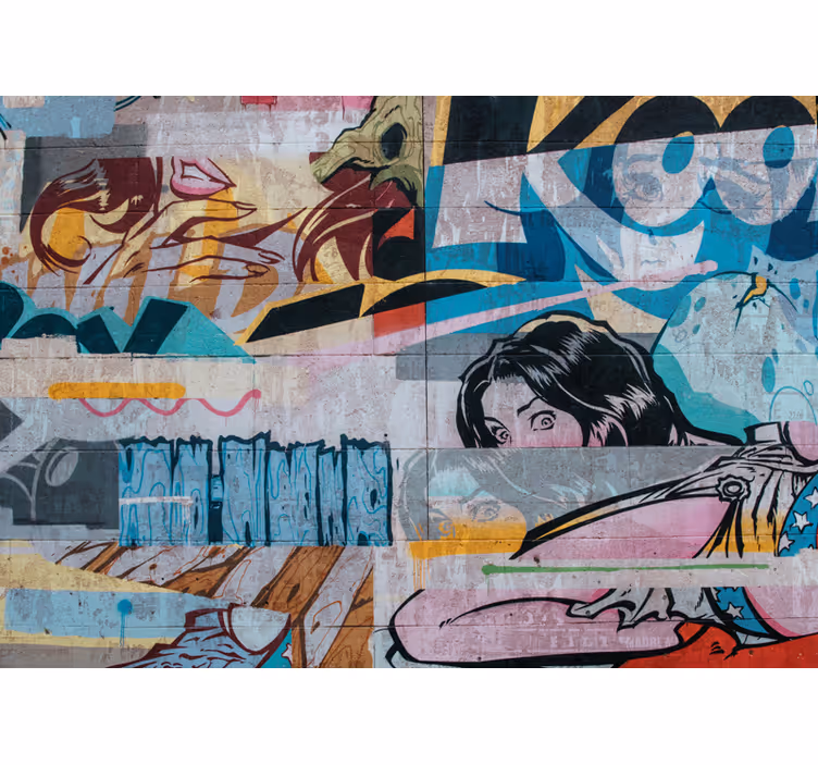 Fototapete Urbane Kunst Originelle bunte graffiti - TenStickers