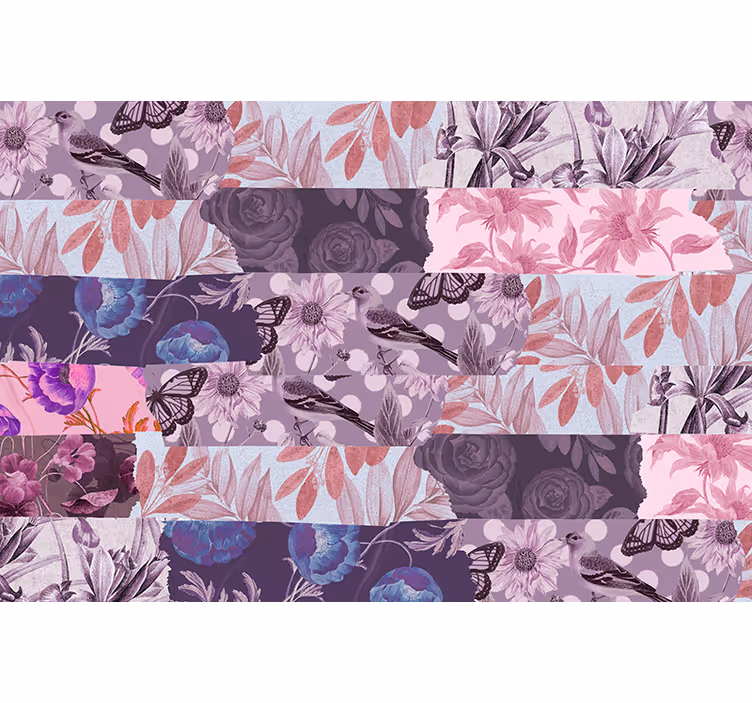 Fototapete Andere Blumen Blumencollage - TenStickers