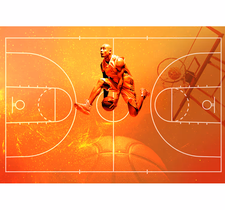 Fototapete Kinderzimmer Basketball-collage - TenStickers