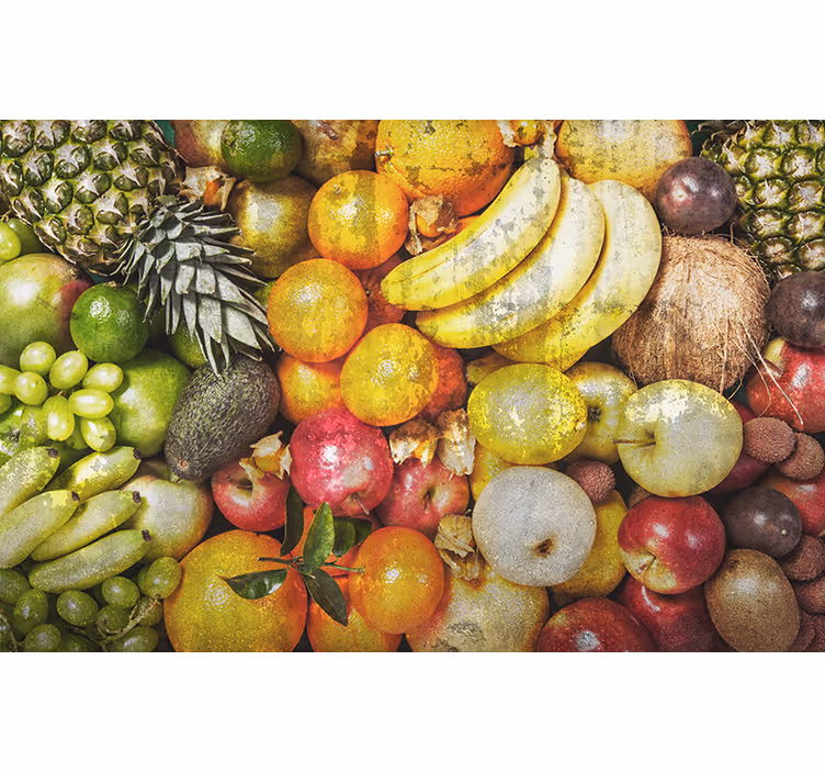 Fototapete Frucht auf Beton - TenStickers