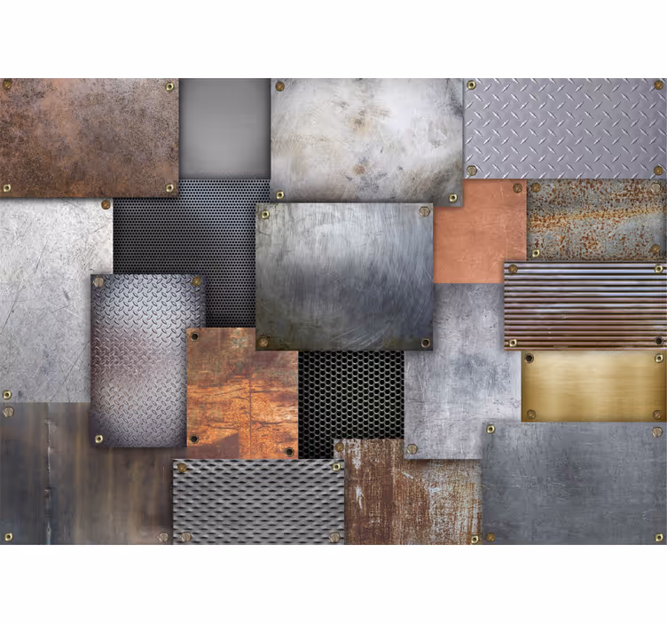 Fototapete Badezimmer Industrial Stahl - TenStickers