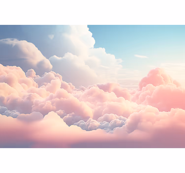 Fototapete Kinderzimmer rosa wolkenlandschaft - TenStickers
