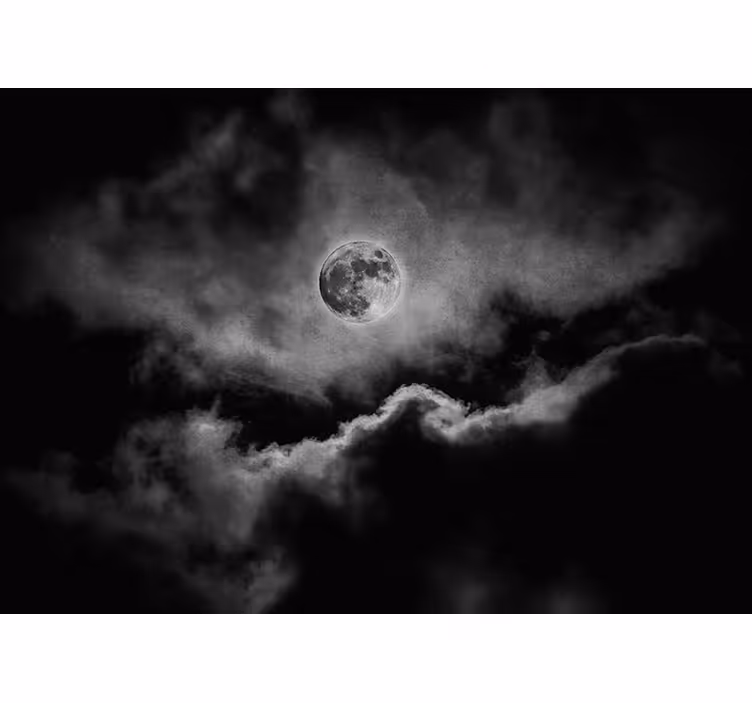 Fototapete Hochzeit mond und wolken - TenStickers