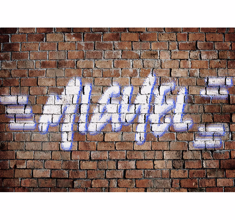 Fototapete Jugendzimmer ziegel-graffiti mit namen - TenStickers