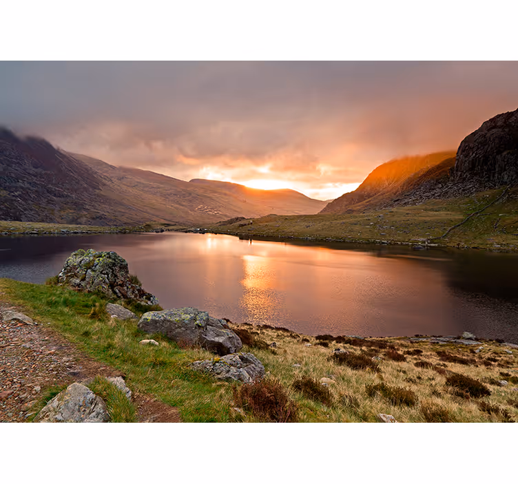 Fototapete Landschaft ruhige seelandschaft - TenStickers