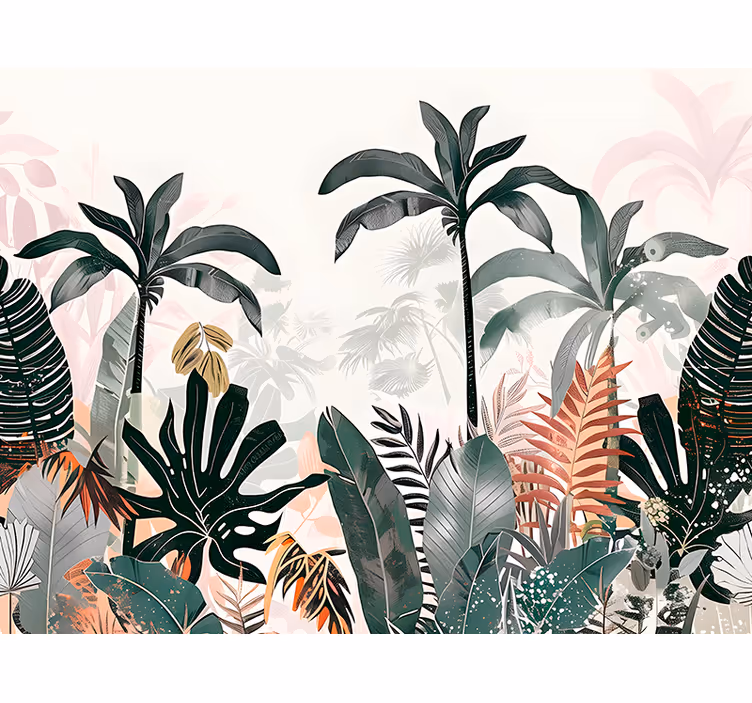 Fototapete Natur tropische Palmenlandschaft - TenStickers