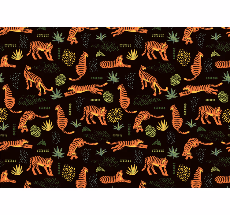 Fototapeten weitere Tiere tiger-muster - TenStickers