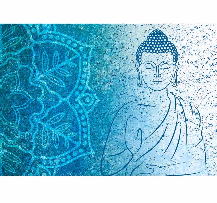 Fototapete Zen Buddha blau - TenStickers