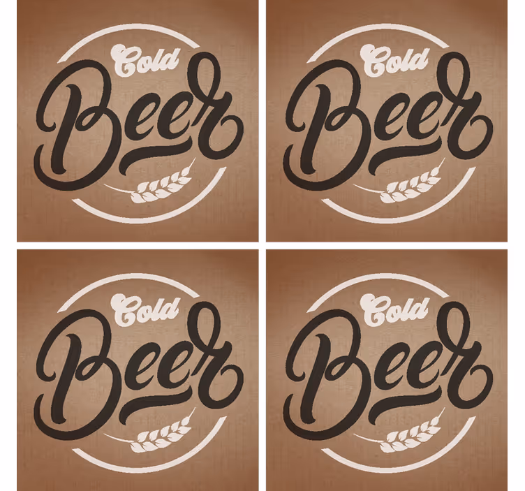Cold Beer Untersetzer Bierdeckel - TenStickers