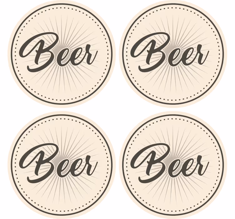 Untersetzer bier elegante brau-typografie - TenStickers