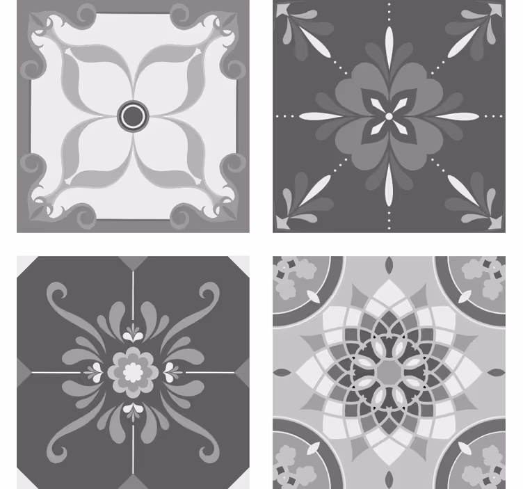 Untersetzer Fliese Grau elegant - TenStickers