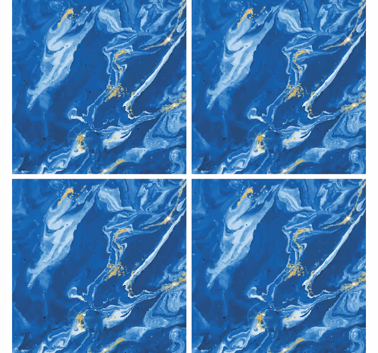 Untersetzer in geschwungenem blauem marmor - TenStickers