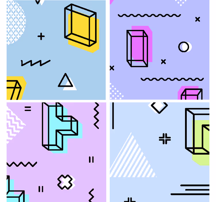 Untersetzer Modern Memphis-muster - TenStickers