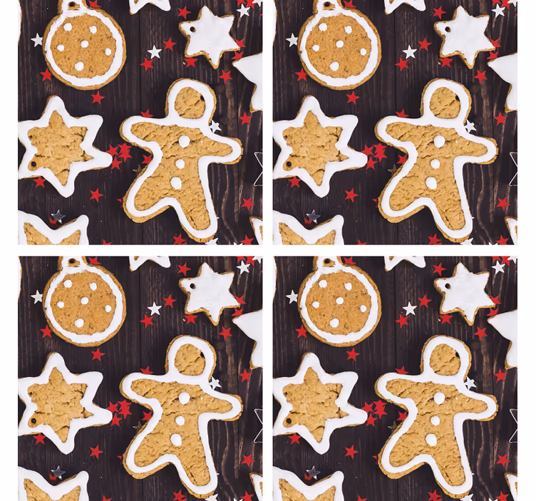 Untersetzer weihnachten lebkuchenplätzchen muster - TenStickers