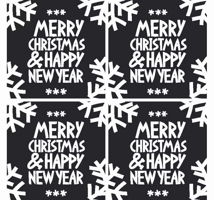 Frohe Weihnachten und ein gutes neues Jahr Untersetzer - TenStickers