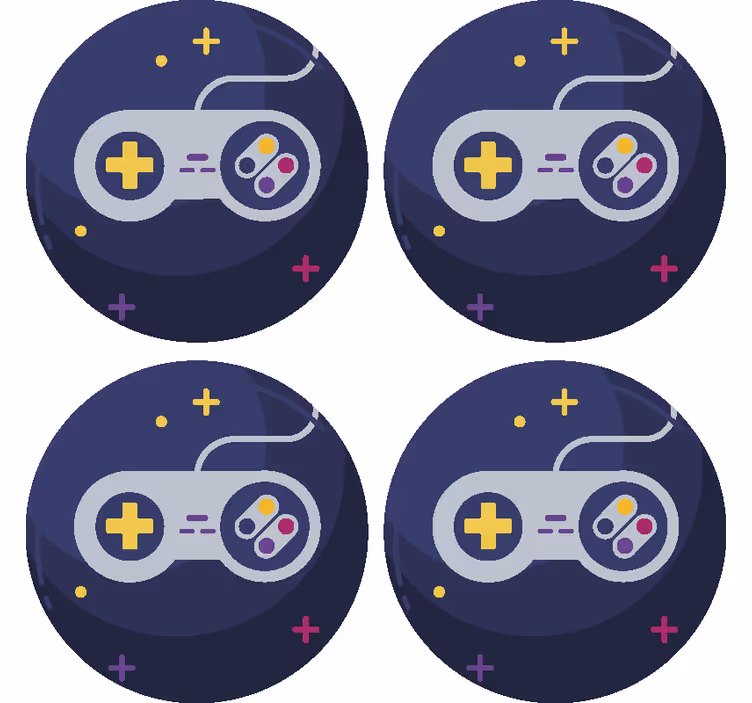 Untersetzer geek für multicolore game controller - TenStickers