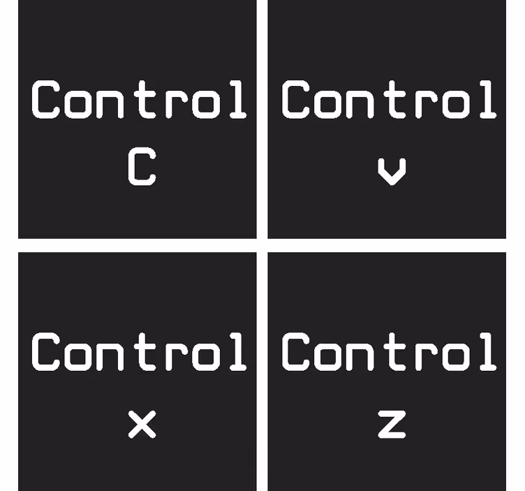 Untersetzer Freak Kontrolle c + Kontrolle v - TenStickers