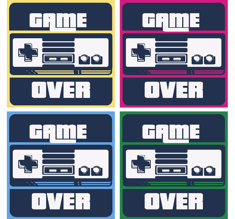 Untersetzer Gamer Game Over  - TenStickers