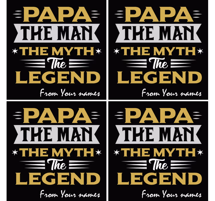 Untersetzer Zitat Papa cool anpassbar - TenStickers